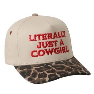Literally Just A Cowgirl Leopard Trucker Hat‎ Women's One Size